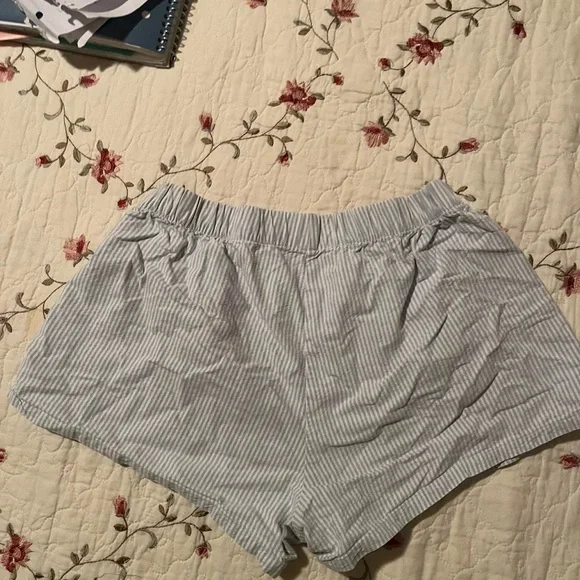 Brandy Melville Light Blue Striped Shorts - Picture 6 of 8